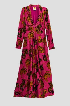 Farm Rio Pink Wild Leopards Maxi Dress -Farm Rio Fashion Store 308345 06