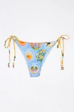 Farm Rio Rio Stamps Side Tie Bikini Bottom -Farm Rio Fashion Store 308497 05