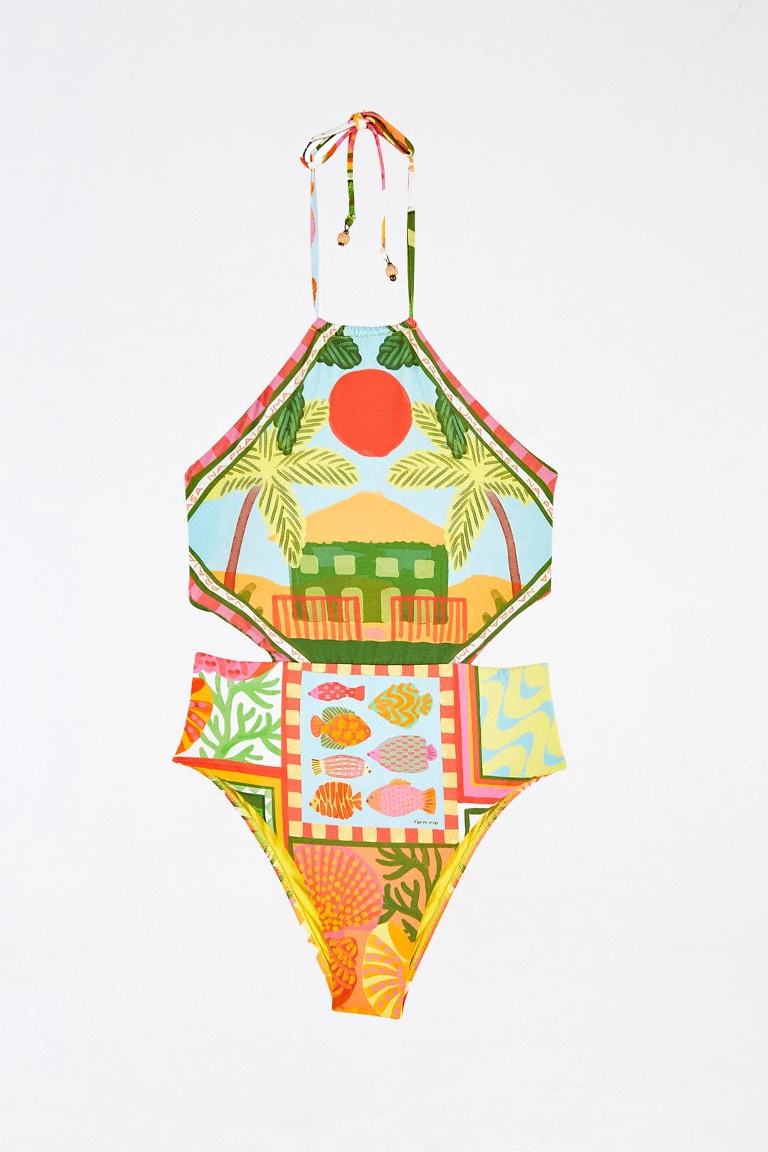 Farm Rio Beach Mixed Scarves One Piece Swimsuit 7 Farm Rio Beach Mixed Scarves One Piece Swimsuit - Image 5