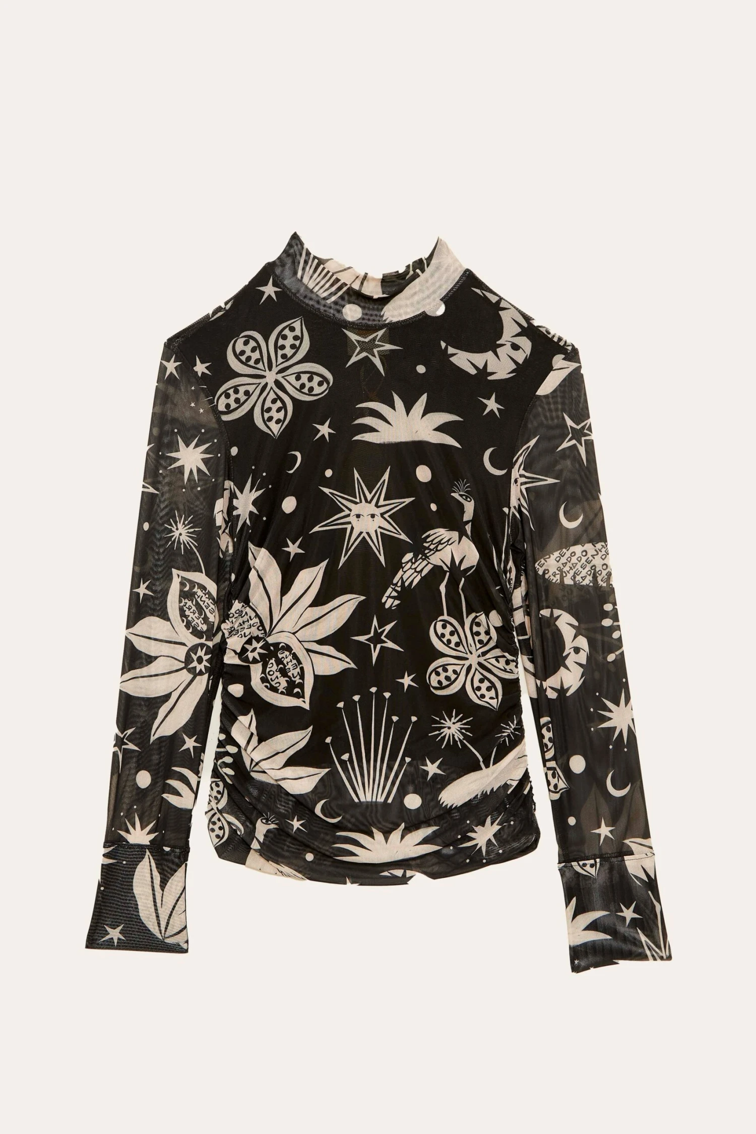 Black & White Cerrado Sky Tulle Blouse 7 Black & White Cerrado Sky Tulle Blouse - Image 5