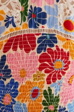 Farm Rio Sand Sunny Daisies Blouse -Farm Rio Fashion Store 309082 06