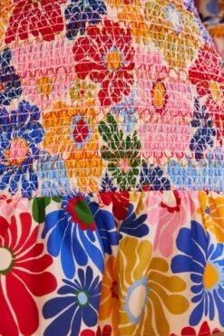 Farm Rio Sand Sunny Daisies Mini Dress -Farm Rio Fashion Store 309084 04