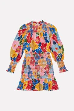 Farm Rio Sand Sunny Daisies Mini Dress -Farm Rio Fashion Store 309084 06