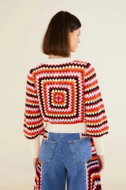 Farm Rio Multicolor Crochet Sweater -Farm Rio Fashion Store 309106 03
