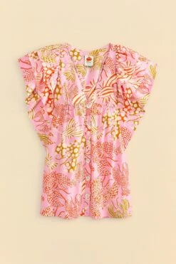 Farm Rio Pink Mixed Lobsters Organic Cotton Mini Dress -Farm Rio Fashion Store 309152 06