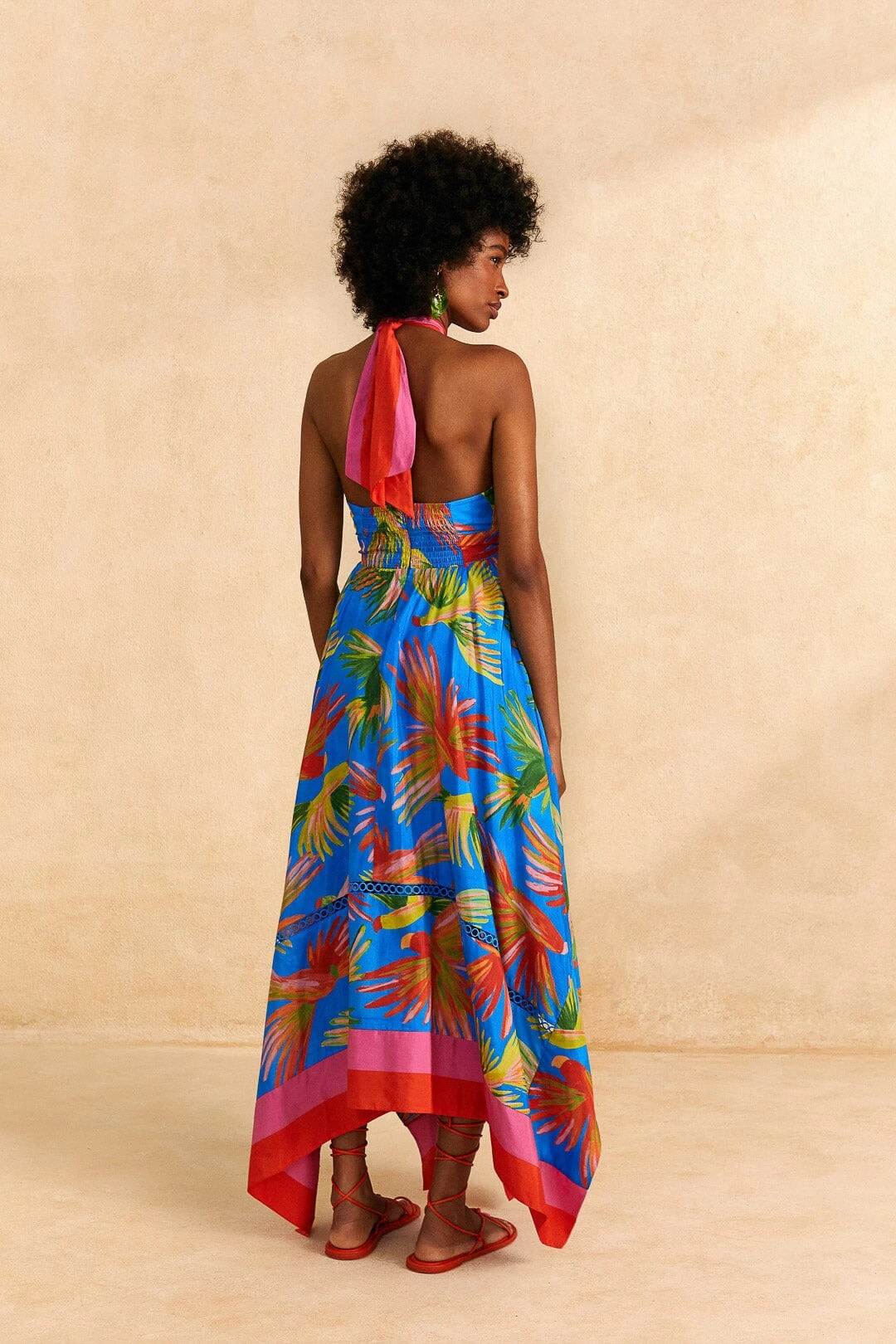 Farm Rio Blue Painted Birds Maxi Dress 6 Farm Rio Blue Painted Birds Maxi Dress - Image 4