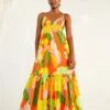 Farm Rio Red Neon Floral Maxi Dress 1 Farm Rio Red Neon Floral Maxi Dress -Farm Rio Fashion Store 309157 01
