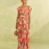 Farm Rio Pink Blooming Floral Maxi Dress -Farm Rio Fashion Store 309161 01