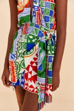 Farm Rio Off-White Pitta Colors Mini Dress -Farm Rio Fashion Store 309169 03