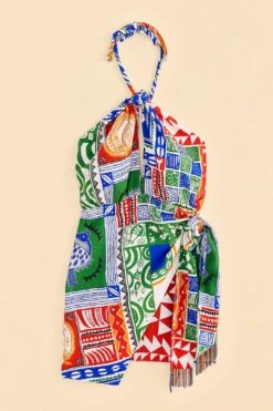 Farm Rio Off-White Pitta Colors Mini Dress -Farm Rio Fashion Store 309169 06