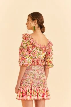 Farm Rio Pink Painted Bananas Top -Farm Rio Fashion Store 309177 04