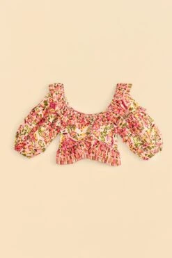 Farm Rio Pink Painted Bananas Top -Farm Rio Fashion Store 309177 06