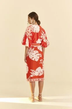 Farm Rio Red Lace Monsteras Crop Top -Farm Rio Fashion Store 309178 04