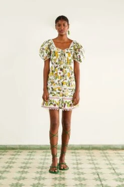 Farm Rio Off-white Fruit Orchard Mini Dress -Farm Rio Fashion Store 309184 02