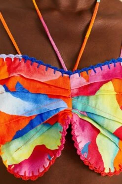 Farm Rio Red Ombre Chita Top -Farm Rio Fashion Store 309186 05