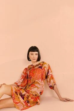 Farm Rio Beige Jungle Panther Blouse -Farm Rio Fashion Store 309188 03