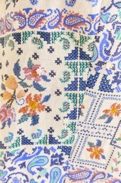 Farm Rio Off-White Romantic Bandanas Midi Dress -Farm Rio Fashion Store 309191 04