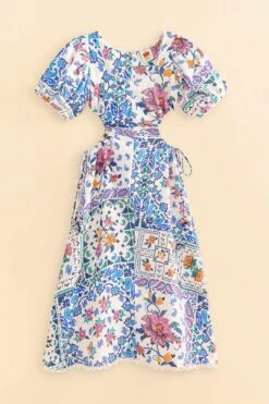 Farm Rio Off-White Romantic Bandanas Midi Dress -Farm Rio Fashion Store 309191 05