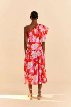 Farm Rio Red Dewdrop Floral Midi Dress 11 Farm Rio Red Dewdrop Floral Midi Dress -Farm Rio Fashion Store 309194 04