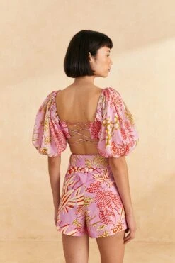 Farm Rio Pink Mixed Lobsters Top 10 Farm Rio Pink Mixed Lobsters Top -Farm Rio Fashion Store 309201 04