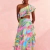 Farm Rio Beach Vibe Layered Skirt -Farm Rio Fashion Store 309204 01