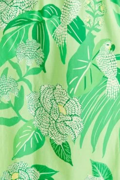 Farm Rio Green Dewdrop Floral Midi Dress -Farm Rio Fashion Store 309210 04