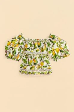 Farm Rio Off-White Fruit Orchard Blouse 13 Farm Rio Off-White Fruit Orchard Blouse -Farm Rio Fashion Store 309214 06