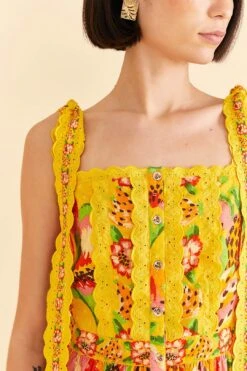 Farm Rio Yellow Fruits Paradise Blouse -Farm Rio Fashion Store 309219 03