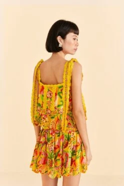Farm Rio Yellow Fruits Paradise Blouse -Farm Rio Fashion Store 309219 04