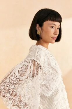 Farm Rio Off-White Guipure Collar Blouse 10 Farm Rio Off-White Guipure Collar Blouse -Farm Rio Fashion Store 309240 03