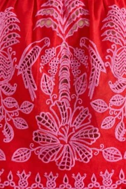 Farm Rio Red Palm Tree Richelieu Blouse -Farm Rio Fashion Store 309247 05