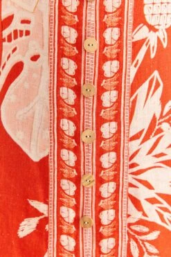 Farm Rio Red Lace Monsteras Mini Dress -Farm Rio Fashion Store 309261 05