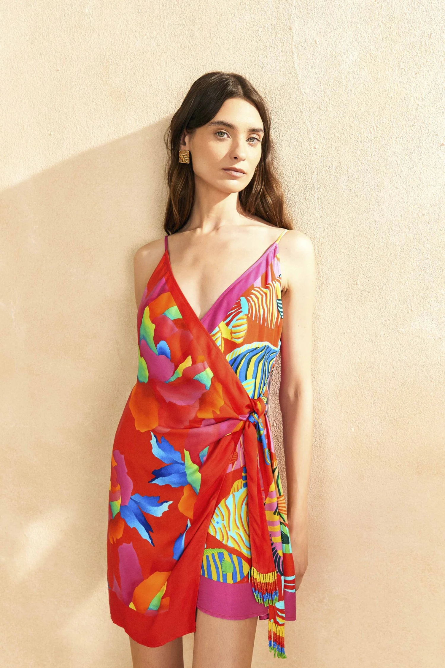 Farm Rio Mixed Ombre Chita Scarf Lenzing™ Ecovero™ Viscose Mini Dress 3 Farm Rio Mixed Ombre Chita Scarf Lenzing™ Ecovero™ Viscose Mini Dress