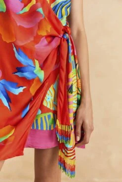 Farm Rio Mixed Ombre Chita Scarf Lenzing™ Ecovero™ Viscose Mini Dress 9 Farm Rio Mixed Ombre Chita Scarf Lenzing™ Ecovero™ Viscose Mini Dress -Farm Rio Fashion Store 309265 03