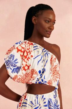 Farm Rio Off-White Mixed Lobsters Mini Dress -Farm Rio Fashion Store 309272 03