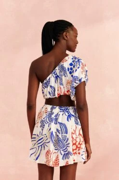 Farm Rio Off-White Mixed Lobsters Mini Dress -Farm Rio Fashion Store 309272 04