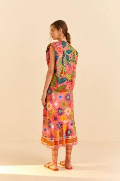 Farm Rio Coral Graphic Macaws Organic Cotton T-Shirt -Farm Rio Fashion Store 309282 04