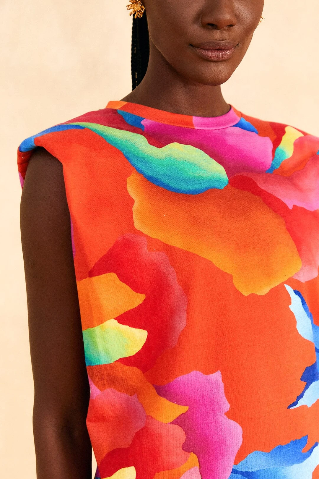 Farm Rio Red Ombre Chita T-Shirt Dress 5 Farm Rio Red Ombre Chita T-Shirt Dress - Image 3