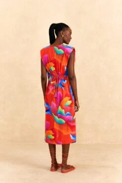 Farm Rio Red Ombre Chita T-Shirt Dress 11 Farm Rio Red Ombre Chita T-Shirt Dress -Farm Rio Fashion Store 309290 04