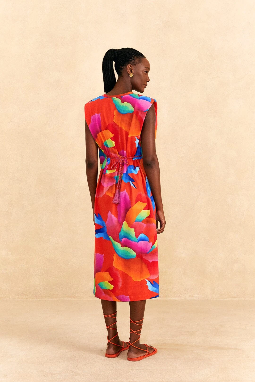 Farm Rio Red Ombre Chita T-Shirt Dress 6 Farm Rio Red Ombre Chita T-Shirt Dress - Image 4