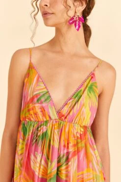 Farm Rio Mixed Painted Birds Maxi Dress -Farm Rio Fashion Store 309301 03