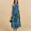 Farm Rio Blue Pineapple Love Organic Cotton Maxi Dress 2 Farm Rio Blue Pineapple Love Organic Cotton Maxi Dress -Farm Rio Fashion Store 309303 01