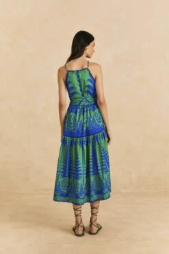 Farm Rio Blue Pineapple Love Organic Cotton Maxi Dress -Farm Rio Fashion Store 309303 04