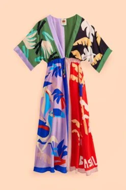Farm Rio Brasil Bahia Scarves Midi Dress -Farm Rio Fashion Store 309309 06
