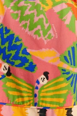 Farm Rio Coral Graphic Macaws Organic Cotton Mini Dress 12 Farm Rio Coral Graphic Macaws Organic Cotton Mini Dress -Farm Rio Fashion Store 309347 05