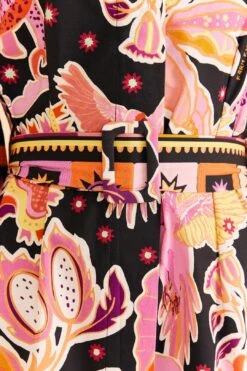 Farm Rio Black Enchanted Nature Mini Dress -Farm Rio Fashion Store 309357 05