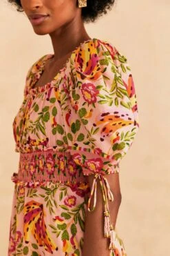 Farm Rio Pink Painted Bananas Midi Dress 10 Farm Rio Pink Painted Bananas Midi Dress -Farm Rio Fashion Store 309358 03