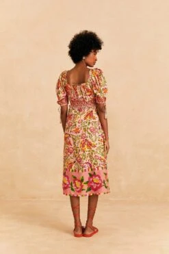 Farm Rio Pink Painted Bananas Midi Dress 11 Farm Rio Pink Painted Bananas Midi Dress -Farm Rio Fashion Store 309358 04
