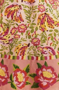 Farm Rio Pink Painted Bananas Midi Dress 12 Farm Rio Pink Painted Bananas Midi Dress -Farm Rio Fashion Store 309358 05