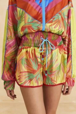 Farm Rio Lime Painted Birds Shorts -Farm Rio Fashion Store 309369 02